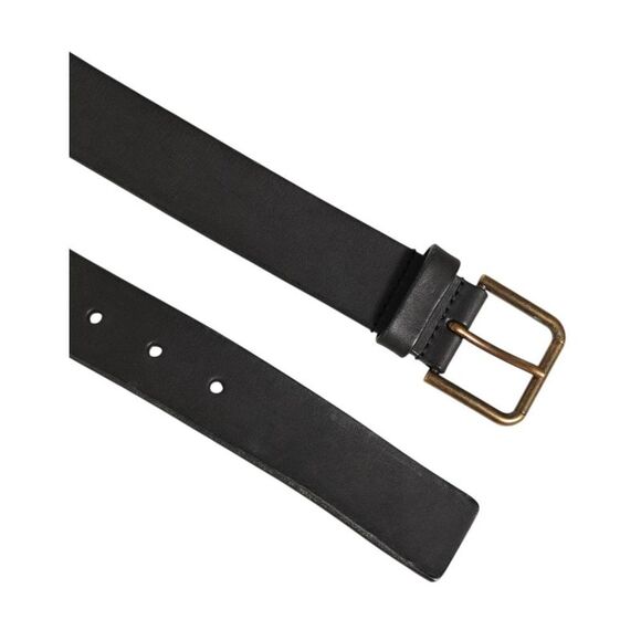 Dolce & Gabbana Leather Belt Bronze Buckle Men Black Belts